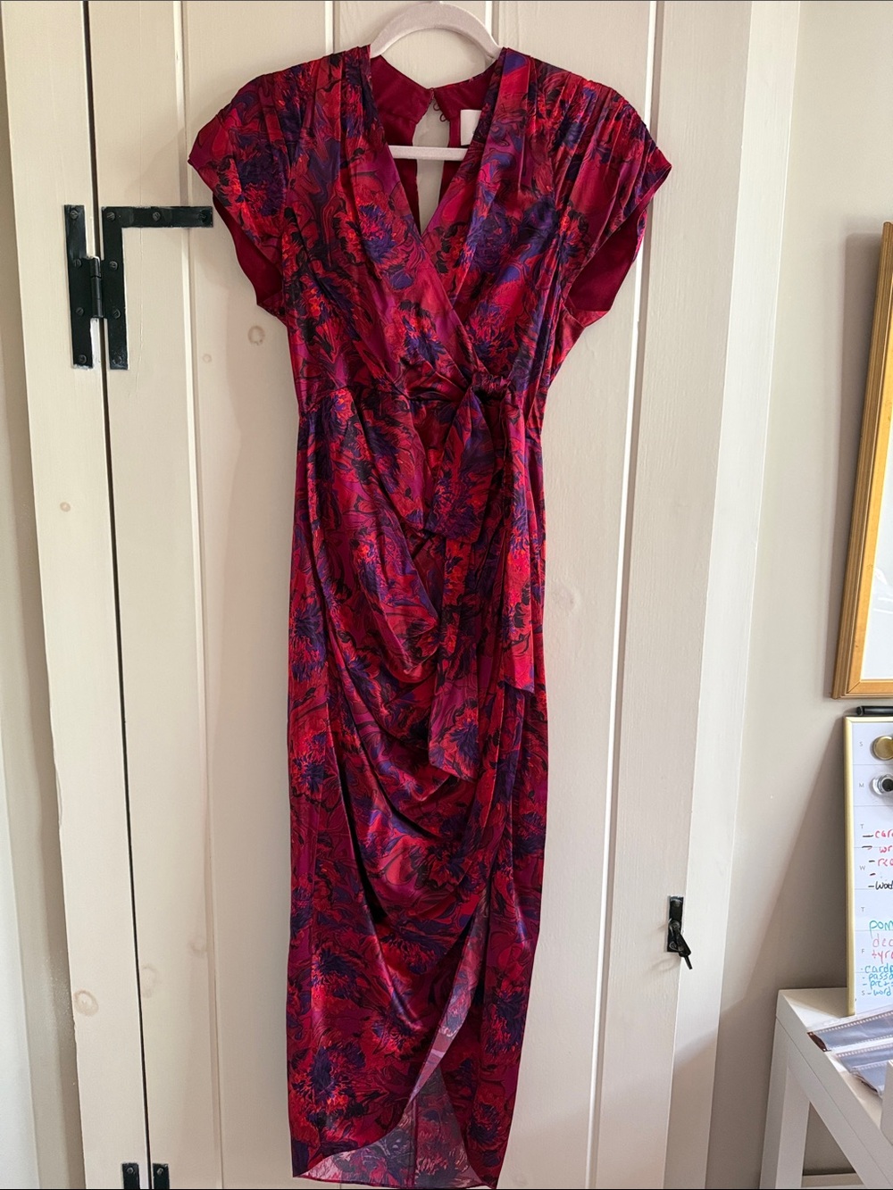 cinq a sept Red & Purple Floral Maxi Dress